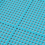 10PCS Suction Cup Floor Mats Anti Slip Plastic Mosaic Bath Mat for Kitchen Bathroom Blue - Side View