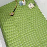 10PCS Suction Cup Floor Mats Anti Slip Plastic Mosaic Bath Mat for Kitchen Bathroom Green