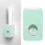 Automatic Toothpaste Dispenser Wall Mounted Easy Installation Toothpaste Squeezer Dispenser for Bathroom Home Green