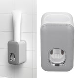 Toothpaste Dispenser Full Automatic Wall Mounted Hands Free Easy Operation Toothpaste Squeezer for Bathroom Hotel Gray