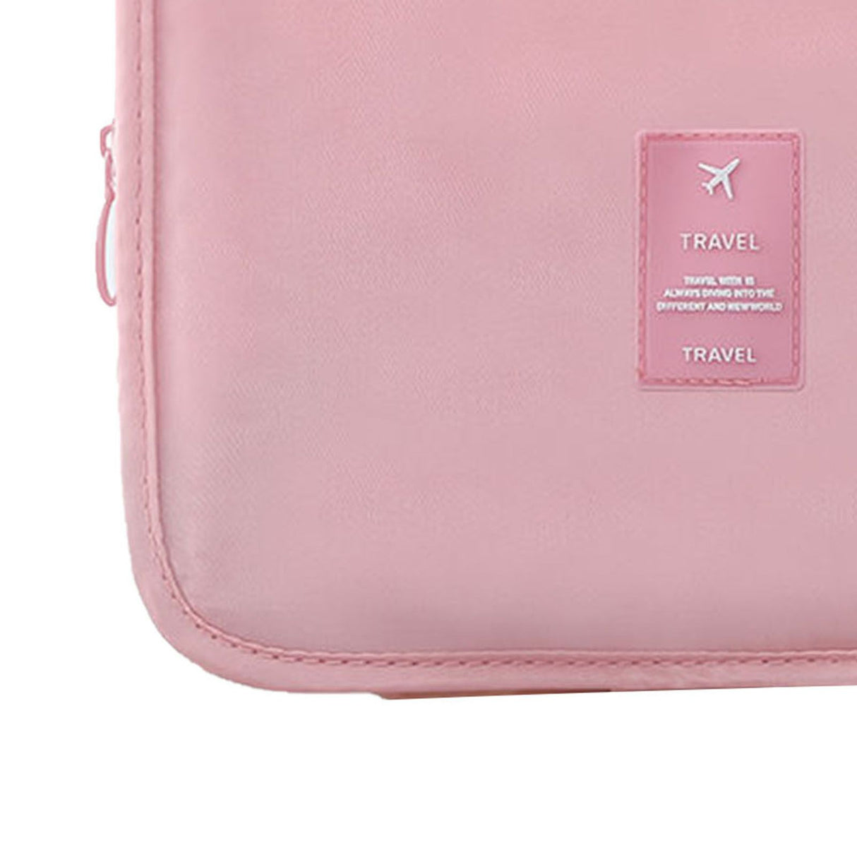 Cosmetic Bag Small Portable Makeup Bag Zippered High Capacity Toiletry Bag Travel Washing Bag Makeup Pouch Fashion Korean Style Storage Bag Pink