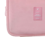 Cosmetic Bag Small Portable Makeup Bag Zippered High Capacity Toiletry Bag Travel Washing Bag Makeup Pouch Fashion Korean Style Storage Bag Pink - Top-Down View