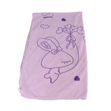 Women Bath Towel Superfine Fiber Wearable Breathable Female Towel Wrap with Straps Edge Cover Bathroom Accessories Light Purple 80x135cm/31.50x53.15in - Top-Down View
