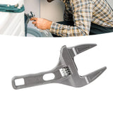 Bathroom Wrench Aluminum Adjustable Large Opening Wrench for Bathroom Basin Drain Repair Tools 6‑68mm Clamping Range