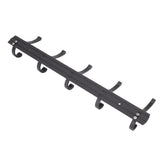 Door Hanging Hooks Modern Minimalist Black 5 Hooks Wall Mounted Thickened Aluminum Bathroom Door Row Hooks Coat Hooks