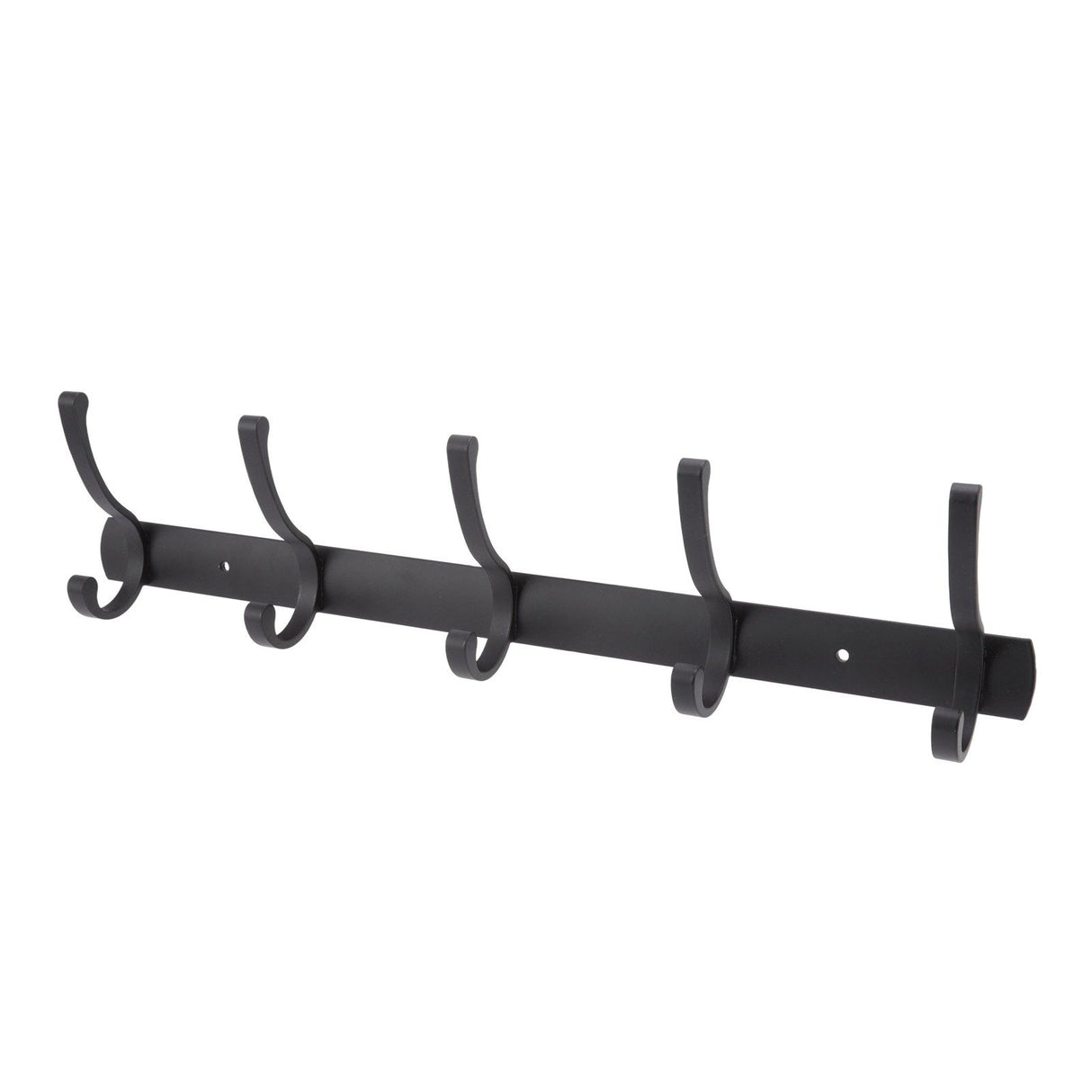 Door Hanging Hooks Modern Minimalist Black 5 Hooks Wall Mounted Thickened Aluminum Bathroom Door Row Hooks Coat Hooks
