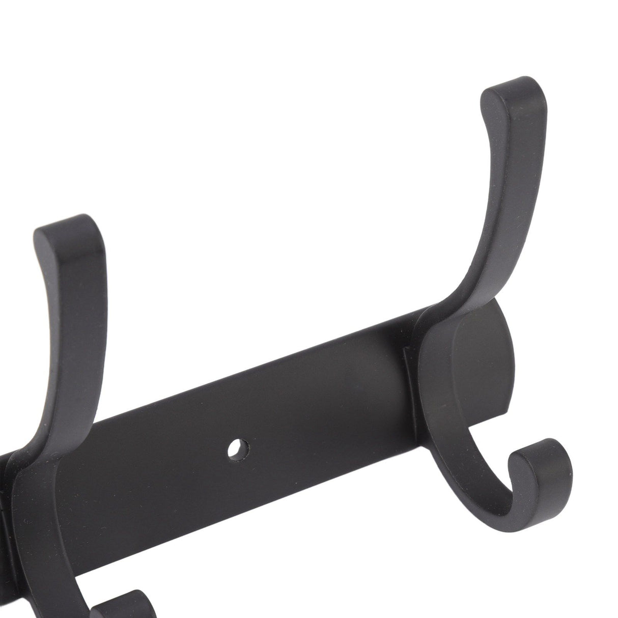 Door Hanging Hooks Modern Minimalist Black 5 Hooks Wall Mounted Thickened Aluminum Bathroom Door Row Hooks Coat Hooks