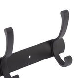 Door Hanging Hooks Modern Minimalist Black 5 Hooks Wall Mounted Thickened Aluminum Bathroom Door Row Hooks Coat Hooks