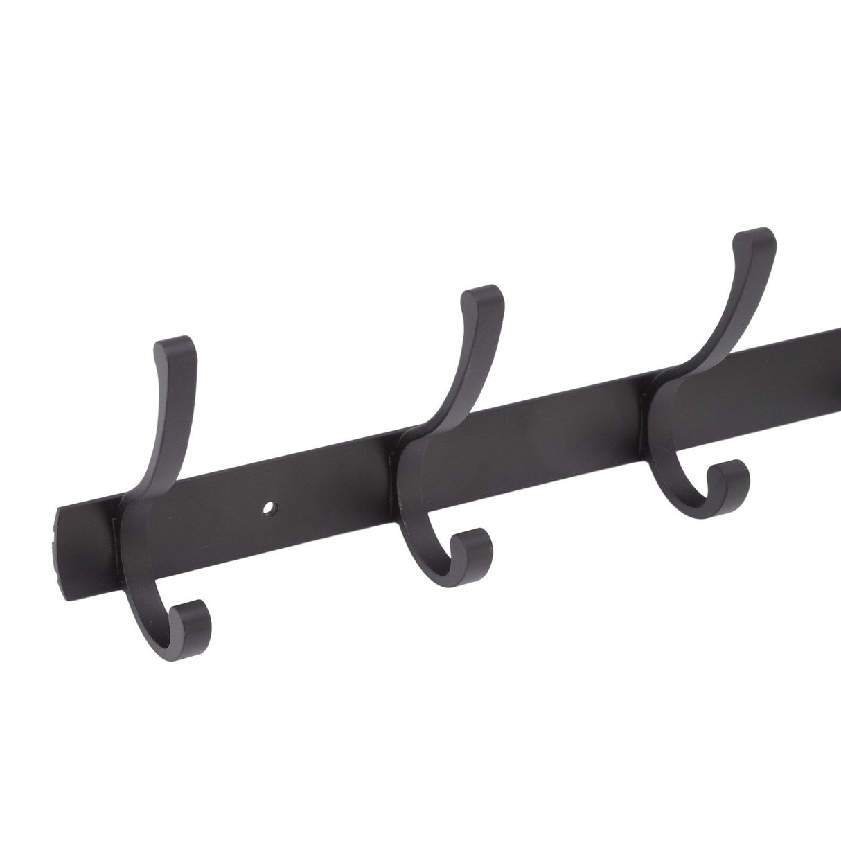 Door Hanging Hooks Modern Minimalist Black 5 Hooks Wall Mounted Thickened Aluminum Bathroom Door Row Hooks Coat Hooks