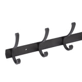 Door Hanging Hooks Modern Minimalist Black 5 Hooks Wall Mounted Thickened Aluminum Bathroom Door Row Hooks Coat Hooks - Extra Image