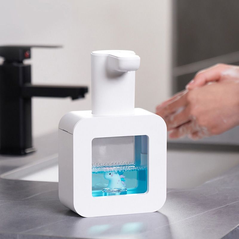 Touchless Automatic Sensor Soap Dispenser Cartoon Pet Waterproof Smart Foam Soap Dispenser White