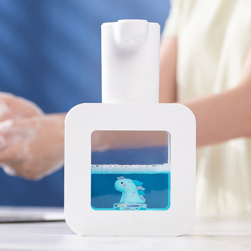 Touchless Automatic Sensor Soap Dispenser Cartoon Pet Waterproof Smart Foam Soap Dispenser White