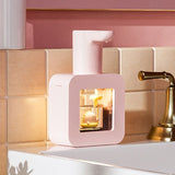 Touchless Automatic Sensor Soap Dispenser Cartoon Pet Waterproof Smart Foam Soap Dispenser Pink Little Dinosaur
