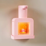 Touchless Automatic Sensor Soap Dispenser Cartoon Pet Waterproof Smart Foam Soap Dispenser Pink Little Dinosaur