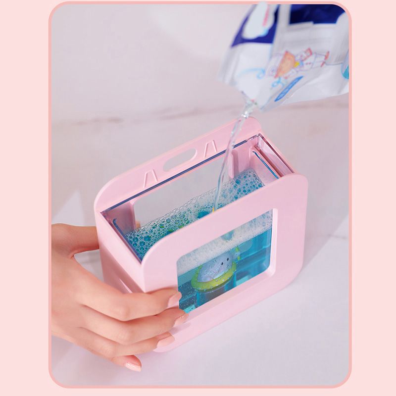 Touchless Automatic Sensor Soap Dispenser Cartoon Pet Waterproof Smart Foam Soap Dispenser Pink Little Dinosaur