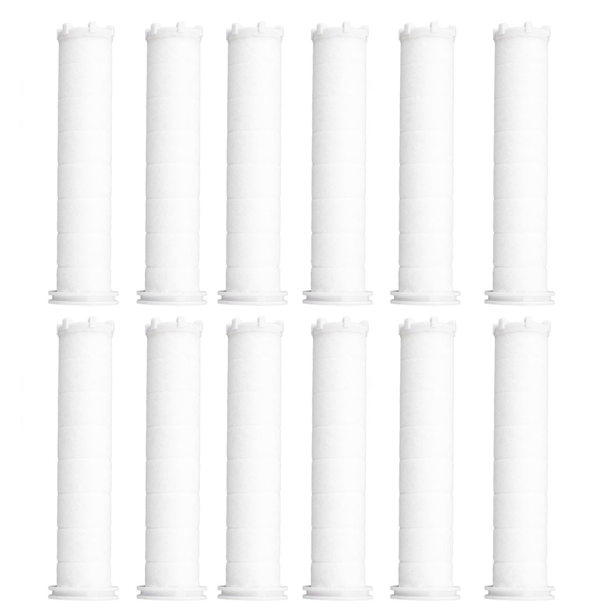 12pcs Shower Head Filter Element PP Cotton White Bath Accessories for Detachable Hydro Shower Head Set