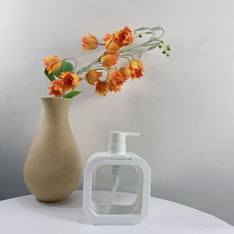 Empty Lotion Pump Bottle Odorless Transparent PET 500ml Recyclable Refillable Lotion Dispenser for Travel Bend