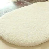Door Mat Oval Slip Proof Indoor Door Carpet Moisture Absorption Soft Comfortable Plush Bathroom Rug for Kitchen Bedroom Beige 40x60cm/15.7x23.6in (Oval Shape) - 45-Degree Angle