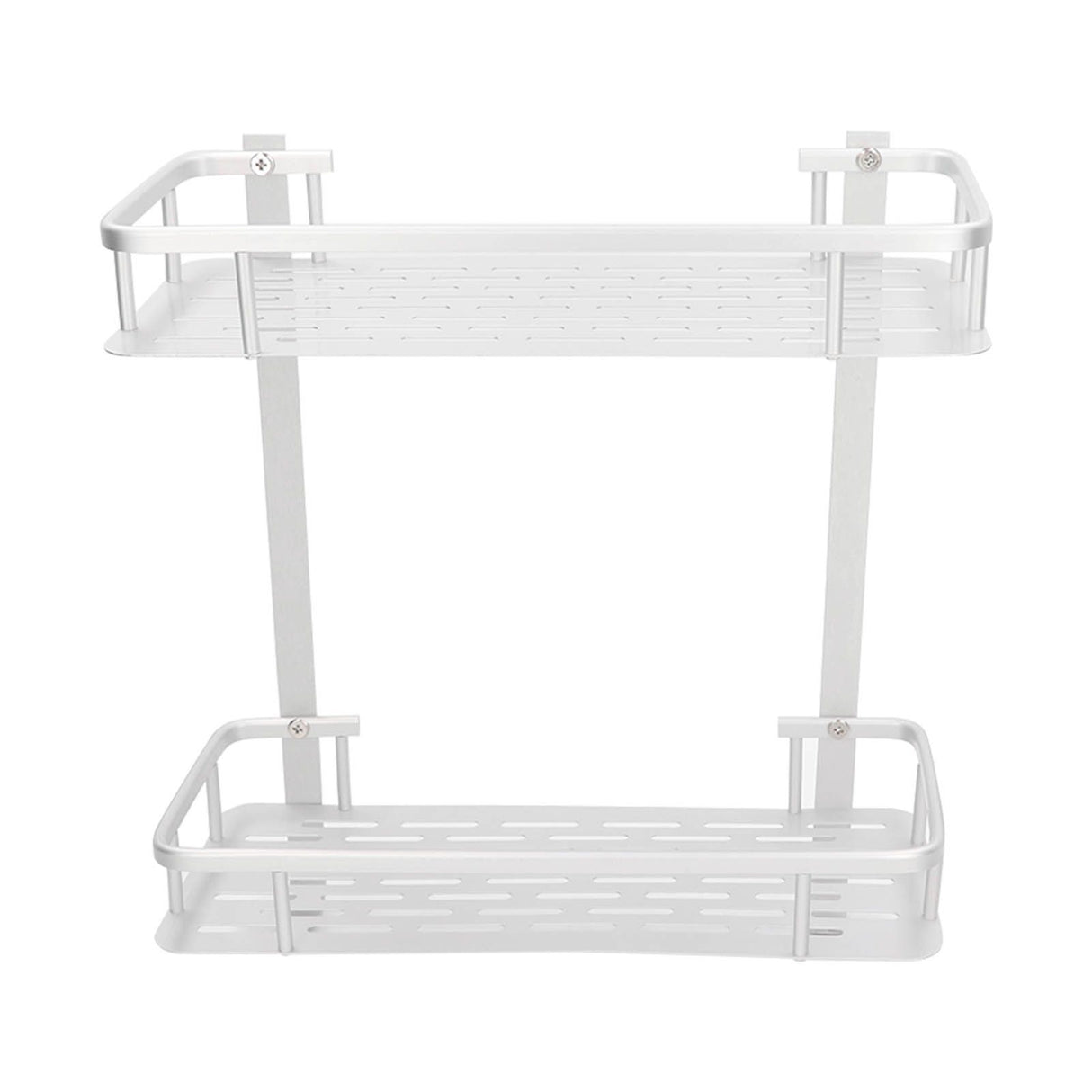 Wall Mounted Shelves Aluminum Alloy Matte Two Layers Floating Storage Shelves for Bathroom Kitchen Living Room