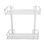 Wall Mounted Shelves Aluminum Alloy Matte Two Layers Floating Storage Shelves for Bathroom Kitchen Living Room