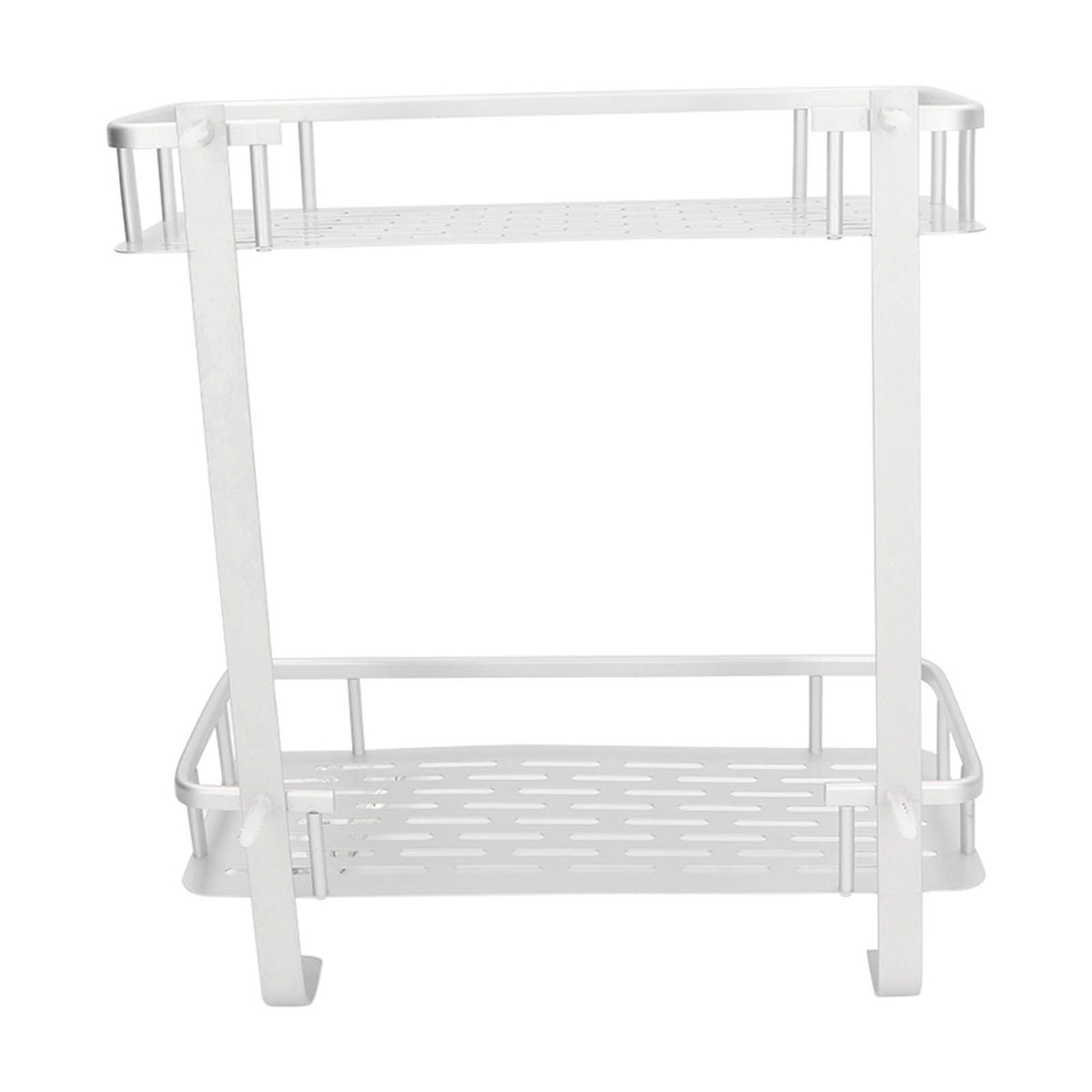 Wall Mounted Shelves Aluminum Alloy Matte Two Layers Floating Storage Shelves for Bathroom Kitchen Living Room