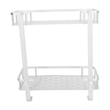 Wall Mounted Shelves Aluminum Alloy Matte Two Layers Floating Storage Shelves for Bathroom Kitchen Living Room - Close-Up Angle