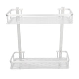 Wall Mounted Shelves Aluminum Alloy Matte Two Layers Floating Storage Shelves for Bathroom Kitchen Living Room