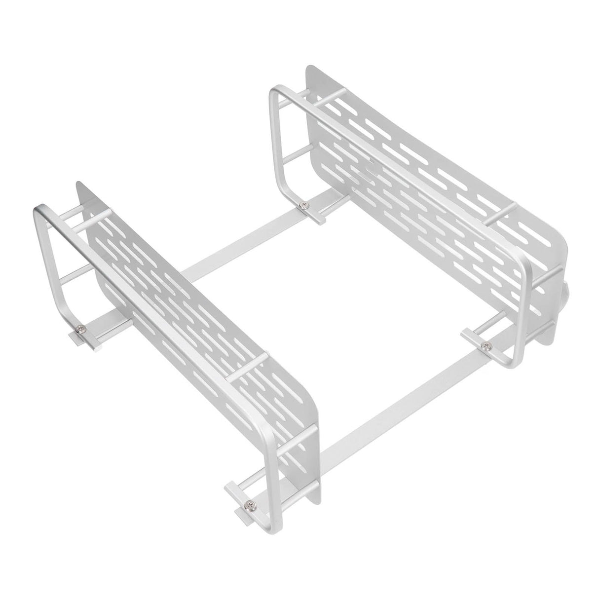 Wall Mounted Shelves Aluminum Alloy Matte Two Layers Floating Storage Shelves for Bathroom Kitchen Living Room