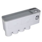 Hanging Magnetic Toothbrush Holder Set with Toothpaste Dispenser Squeezer Toiletry Drawer Holder for Bathroom - Side View