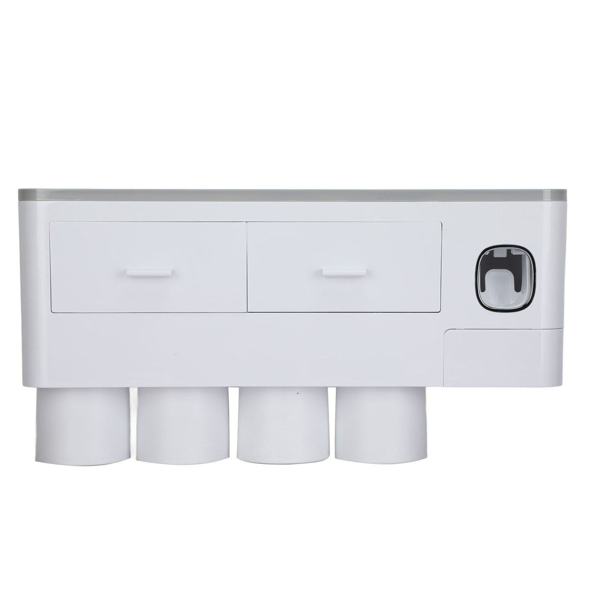 Hanging Magnetic Toothbrush Holder Set with Toothpaste Dispenser Squeezer Toiletry Drawer Holder for Bathroom