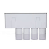 Hanging Magnetic Toothbrush Holder Set with Toothpaste Dispenser Squeezer Toiletry Drawer Holder for Bathroom - Extra Image