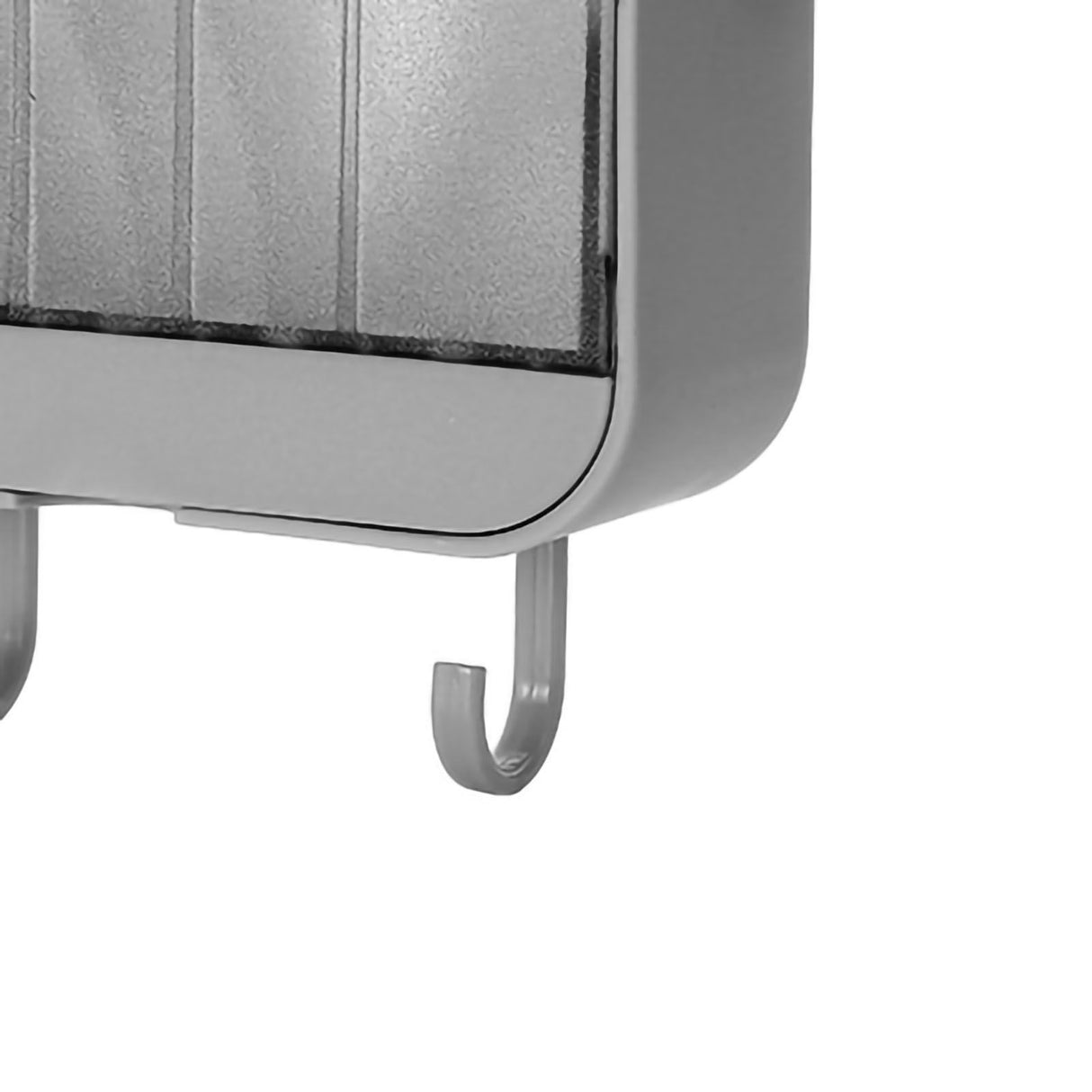 Soap Holder Punch Free Wall Mounted Durable PP Double Layer Double Hook Design Soap Storage Box for Bathroom Grey