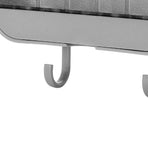 Soap Holder Punch Free Wall Mounted Durable PP Double Layer Double Hook Design Soap Storage Box for Bathroom Grey