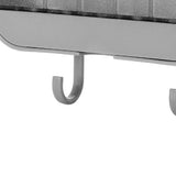 Soap Holder Punch Free Wall Mounted Durable PP Double Layer Double Hook Design Soap Storage Box for Bathroom Grey - 45-Degree Angle