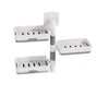 Rotatable Wall Mounted Soap Box 3 Layers HIPS Punch Free Rotatable Soap Container Dish for Household White