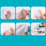 Rotatable Wall Mounted Soap Box 3 Layers HIPS Punch Free Rotatable Soap Container Dish for Household White - Top-Down View