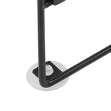 Toilet Storage Shelves Iron Wall Mounted 2 Layers Foldable Grid Home Decoration with Hooks for Bathroom Black - Extra Image