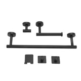 Stainless Steel Towel Bar Matte Black Rust Proof Waterproof Bathroom Towel Bar Rack for Kitchen Laundry - Front View