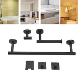 Stainless Steel Towel Bar Matte Black Rust Proof Waterproof Bathroom Towel Bar Rack for Kitchen Laundry - Extra Image