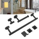 Stainless Steel Towel Bar Matte Black Rust Proof Waterproof Bathroom Towel Bar Rack for Kitchen Laundry - Extra Image