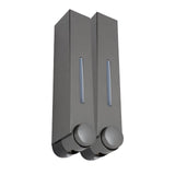 Wall Mounted Liquid Soap Dispensers Back Stick Type Plastic Shampoo Dispenser for Home Hotel School Toilet Grey 6028 2 Cups