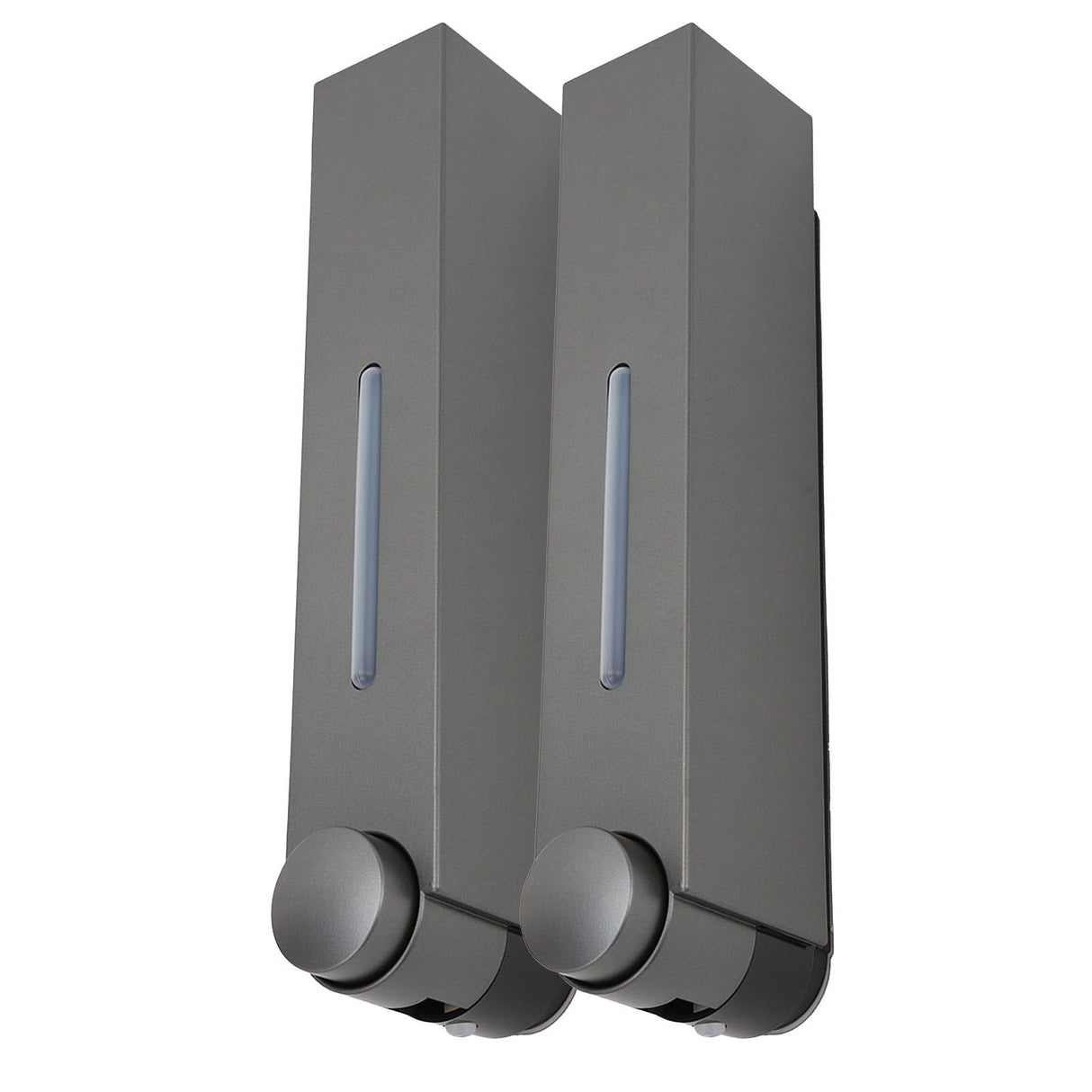 Wall Mounted Liquid Soap Dispensers Back Stick Type Plastic Shampoo Dispenser for Home Hotel School Toilet Grey 6028 2 Cups