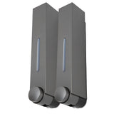 Wall Mounted Liquid Soap Dispensers Back Stick Type Plastic Shampoo Dispenser for Home Hotel School Toilet Grey 6028 2 Cups