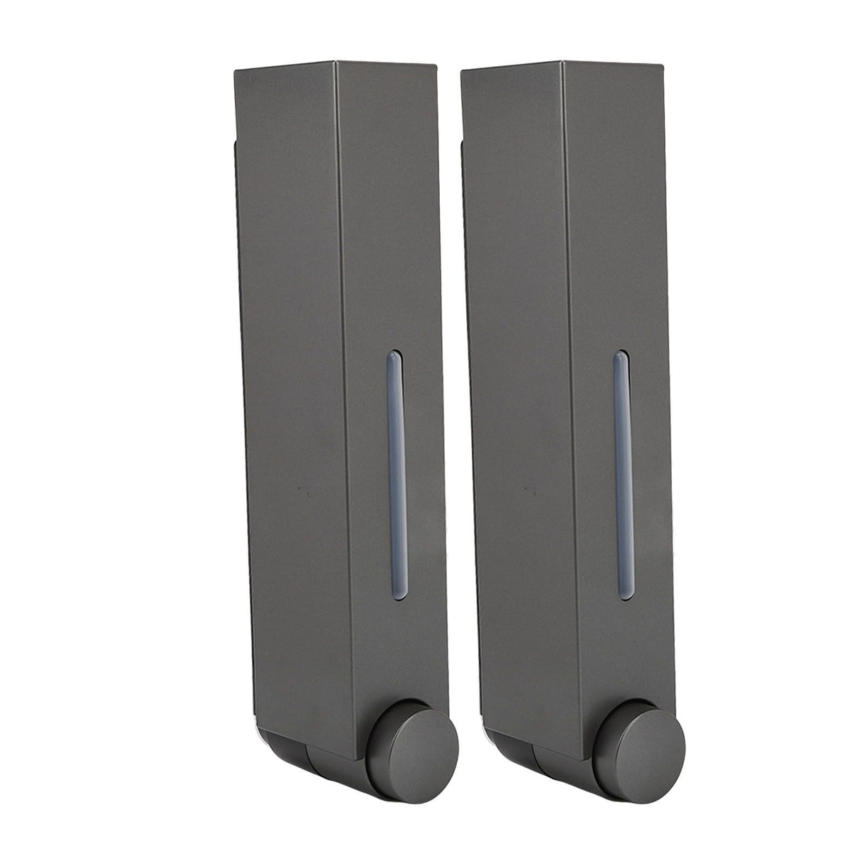 Wall Mounted Liquid Soap Dispensers Back Stick Type Plastic Shampoo Dispenser for Home Hotel School Toilet Grey 6028 2 Cups
