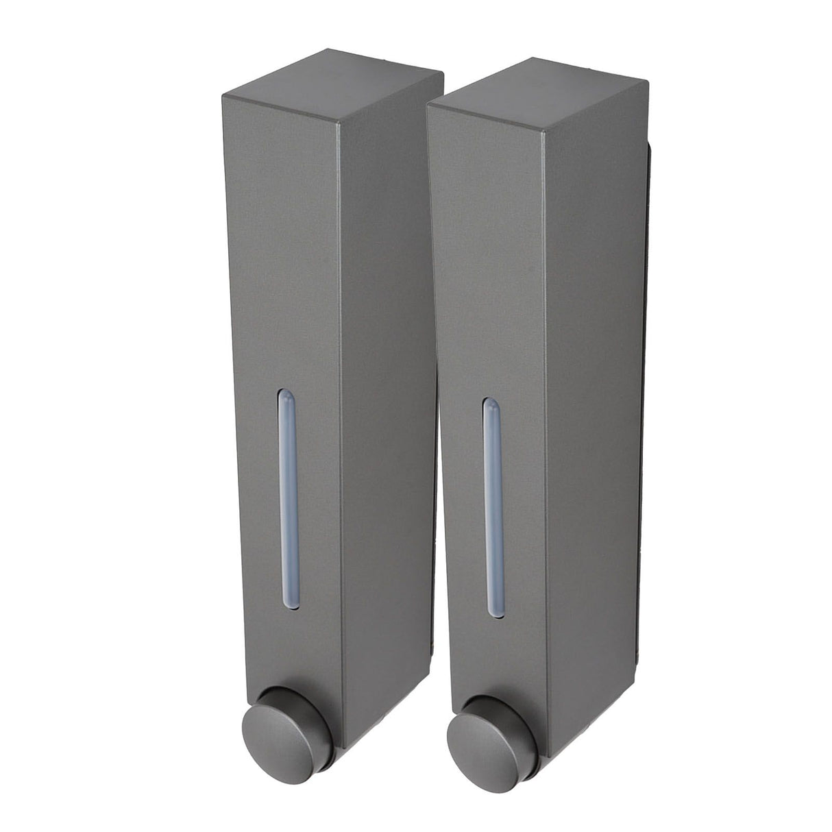Wall Mounted Liquid Soap Dispensers Back Stick Type Plastic Shampoo Dispenser for Home Hotel School Toilet Grey 6028 2 Cups