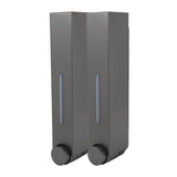 Wall Mounted Liquid Soap Dispensers Back Stick Type Plastic Shampoo Dispenser for Home Hotel School Toilet Grey 6028 2 Cups
