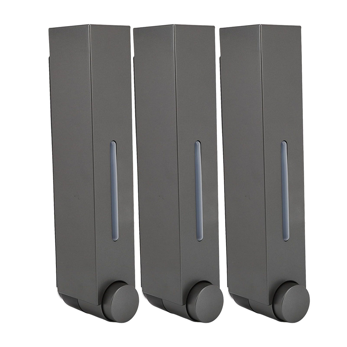 Wall Mounted Liquid Soap Dispensers Back Stick Type Plastic Shampoo Dispenser for Home Hotel School Toilet Grey 6028 3 Cups