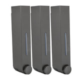 Wall Mounted Liquid Soap Dispensers Back Stick Type Plastic Shampoo Dispenser for Home Hotel School Toilet Grey 6028 3 Cups