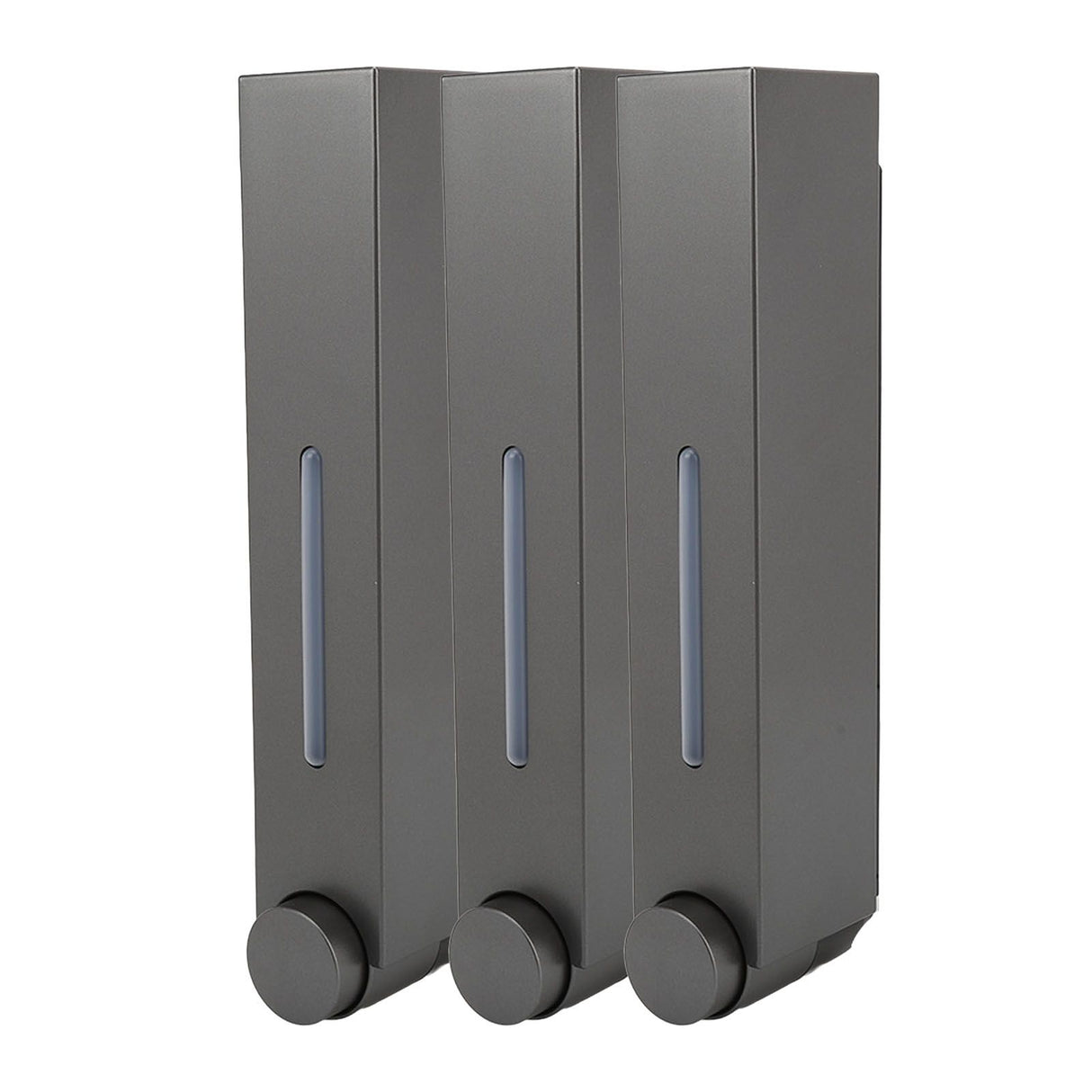 Wall Mounted Liquid Soap Dispensers Back Stick Type Plastic Shampoo Dispenser for Home Hotel School Toilet Grey 6028 3 Cups
