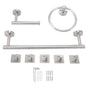 Bathroom Hardware Set with Towel Rings Towel Bar Tissue Holder 5 Hooks 304 Stainless Steel Bathroom Accessories Set